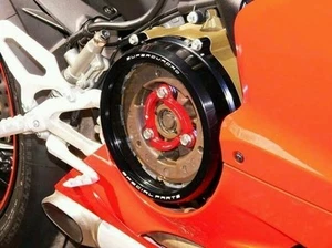 Ducabike Clear Clutch Cover & Spring Retainer Ducati 959 1199 1299 Panigale Blk - Bild 1 von 2