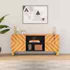 TV Cabinet TV Unit Cabinet TV Stand Brown and Black Solid Wood Mango vidaXL 