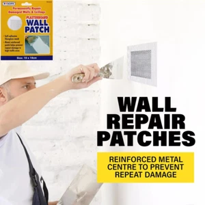1/3/6pk Self Adhesive Wall Repair Patch 10x10cm Mesh Drywall Ceilings Plastering - Picture 1 of 6