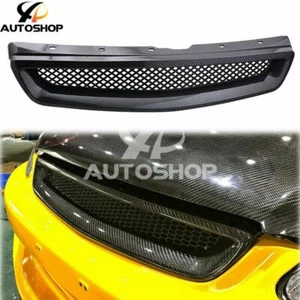 Carbon Fiber Mesh ABS Front Hood Grill For Honda Civic EK JDM Type-R Style 99-00 - Picture 1 of 8