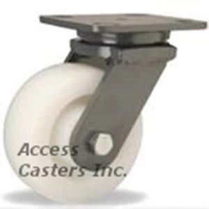 S-WH-5WNB 5" x 2" Hamilton Swivel Plate Caster, Nylon Wheel, 1000 lbs Capacity - Picture 1 of 2