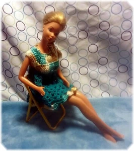 Handmade Crochet Doll Nightgown that Fit 11.5" Barbie / NO DOLL/ NO SHOES - Picture 1 of 9