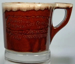 TAZA DE CAFÉ PUBLICIDAD WESTERN STONEWARE CO FARMERS MUTUAL INSURANCE CO OF IOWA - Imagen 1 de 2