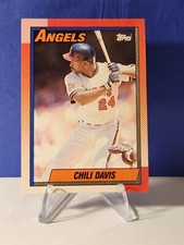 1990 Topps Chili Davis card #765 California Angels Baseball 
