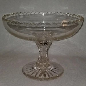 Mid 19th Century New England or Pittsburgh Blown & Cut Flint Glass Compote - Picture 1 of 19