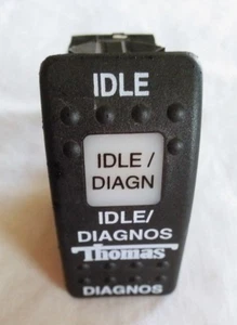 Thomas Built Buses TBB61201222 Momentary On/Off Idle Diagnostic Rocker Switch - Picture 1 of 4