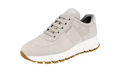 PRADA Suede PRAX01 Sneakers - 1E553L - Grey White - NEW -  US 7 EU 37 - Image 1 of 4