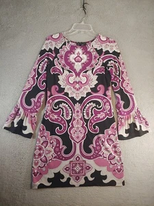 International Concepts Dress Medium Petite Womens paisley Bell Sleeve - Picture 1 of 7