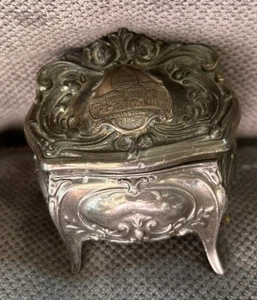 Vintage Souvenir of Washington D.C. Capitol Jewel Casket Art Nouveau Box - Picture 1 of 9