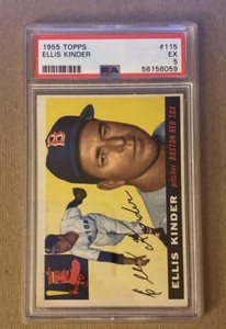 1955 Topps Baseball Ellis Kinder Boston Red Sox Card #115 PSA 5