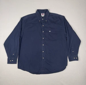 Disney Cruise Line Men’s Blue Mickey Logo Long Sleeve Button Up Shirt Sz Large - Picture 1 of 8