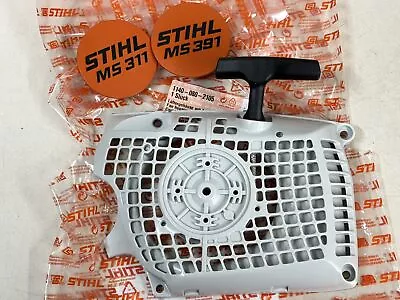 CARCASA VENTILADOR DE ARRANQUE STIHL OEM REBOBINADO 1140 080 2105 MS311 MS391 GENUINO Foto 1 de 3