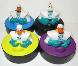 The Mighty Ducks 1996 Hockey Pucks McDonald's Happy Meal Toys Complete SET OF 4 - Picture 1 of 5