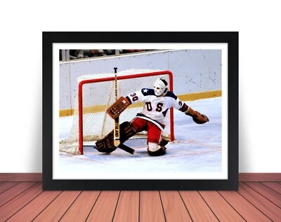 Framed JIM CRAIG Photo Picture 1980 TEAM USA vs SOVIET UNION 8x10 or 11x14 (W4) - Image 1 of 4