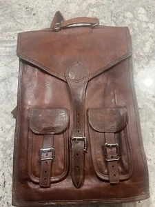 11" Real Leather Backpack Convertible Messenger Bag iPad/Tab Satchel Rucksack - Picture 1 of 6
