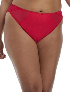 Elomi Charley Brief Size M Red UK 12 Lace Brazilian Knickers Lingerie 4385 - Picture 1 of 3