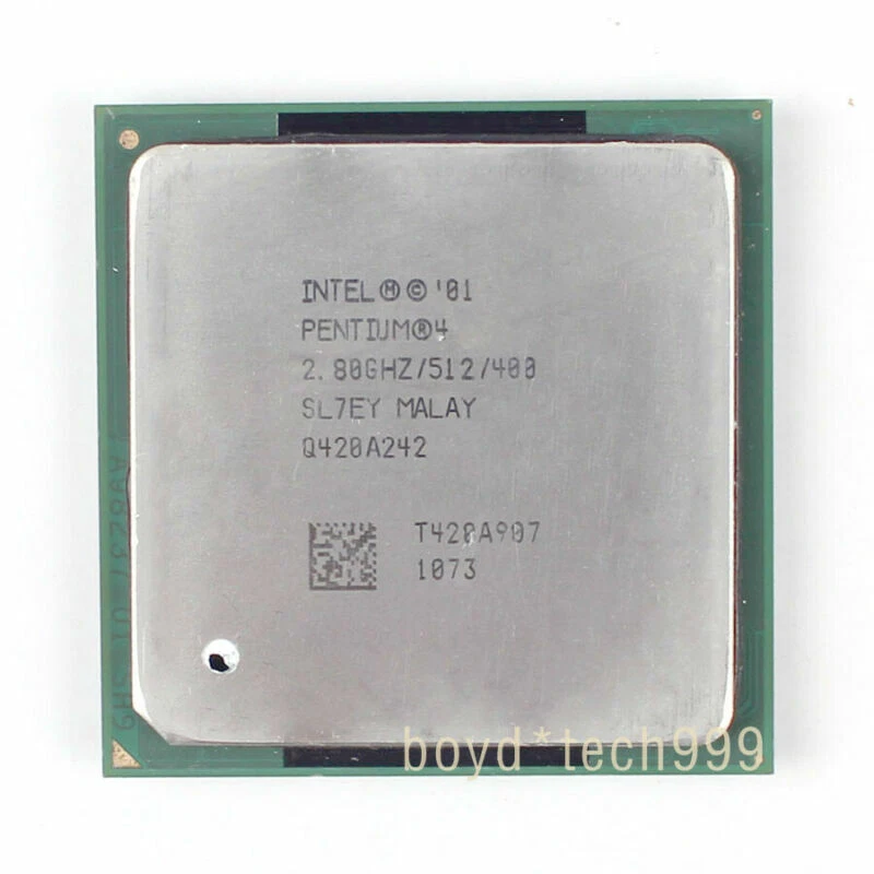 INTEL PENTIUM 4 PROCESSOR 2.8GHZ/512K/400MHZ（SL7EY）Socket 478/N CPU - Image 1 of 1