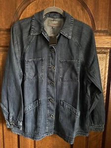 Torrid Tencel Chore Utility Denim Jacket 00 M/L 10 NEW - Picture 1 of 12