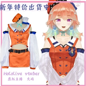 VTuber Takanashi Kiara Hololive EN Cosplay Kusotori Girls Orange costume - Picture 1 of 9