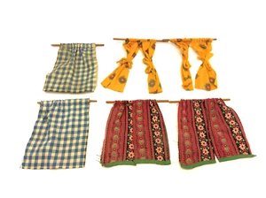 Mixed Lot Vintage Homemade Dollhouse Doll House Curtains Rods Decorative - Picture 1 of 10