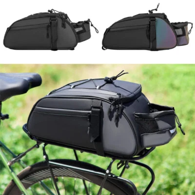 Large Capacity Bike Pannier Cycling Tail Seat Bags Portable Bicycle Accessories - Image 1 of 4