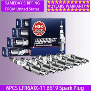 6Pcs USA IRIDIUM IX Spark Plug LFR6AIX-11 6619 For Lexus BMW Suzuki Volvo Toyota - Picture 1 of 7