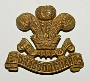 INSIGNIAS DE GORRA MILITAR BRITÁNICA, The 3rd Dragoon Guards, Prince of Wales's 1916 - Imagen 1 de 2