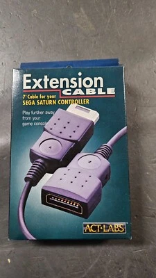 Act Labs New Sega SATURN Heavy Duty Metal Connectors Controller Extension Cable - Image 1 of 2