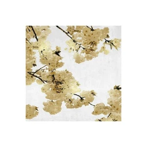 Impresión sobre lienzo papel póster o imagen Bennett Kate Gold Blossoms On White I - Imagen 1 de 2