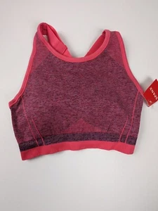 Spanx Small Seamless Sculpt Sports Bra Spacedye Coral Punch Crossover Back - Picture 1 of 11