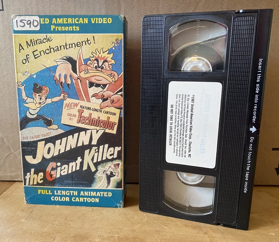 Johnny The Giant Killer VHS 1987 Ultra Rare OOP Cartoon Video 80s Tape Anime - Image 1 of 4