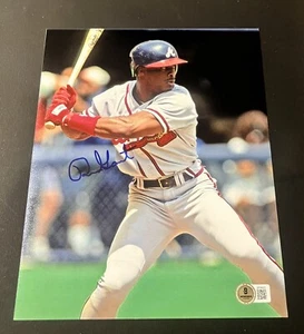 Ron Gant Signed 8x10 Photo Beckett Bas Atlanta Braves Baseball Mlb - Picture 1 of 1
