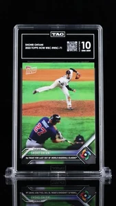 2023 Topps Now SHOHEI OHTANI Strikes Out Mike Trout #WBC71 TAG 10 GEM MINT (968) - Bild 1 von 2