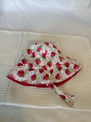 Koala Kids Girls Sz 12-24 Months Sun Swim Hat Strawberry  - Image 1 of 4
