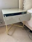 2 bedside tables in glass and gold plated metal - Sold Together or separately