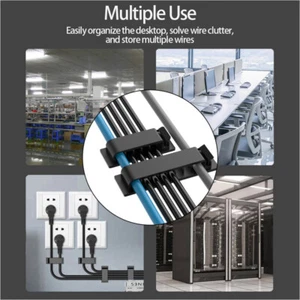 4 Pcs Cable Manager Travel Office Cord Keepers for Cables Adhesive Clamp - Afbeelding 1 van 10