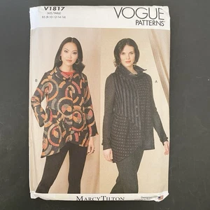 Chaqueta y chaleco asimétricos Vogue V1817 patrón de costura Misses talla B5 (8-16) SIN CORTAR - Imagen 1 de 7