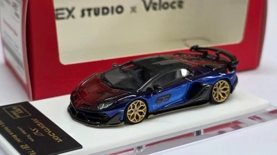 1:64 Veloce x Apex Studio Lamborghini Aventador SVJ cromo rojo/azul resina Foto 1 de 4