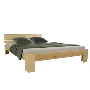 B-Ware Doppelbett Holzbett Futonbett120x200 Natur Kiefer Bettgestell Homestyle4u - Bild 1 von 8