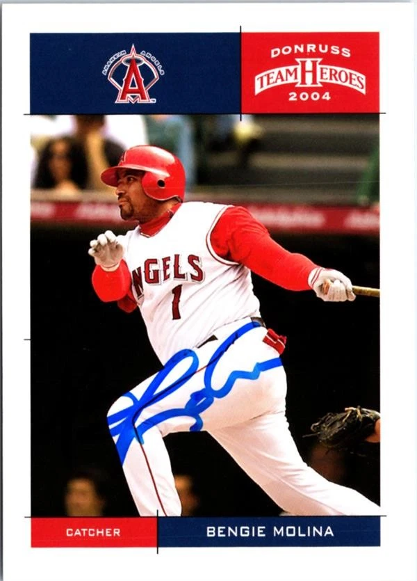 Bengie Molina signed baseball card (Anaheim Angels) 2004 Donruss Team Heroes #5 - Image 1 of 1