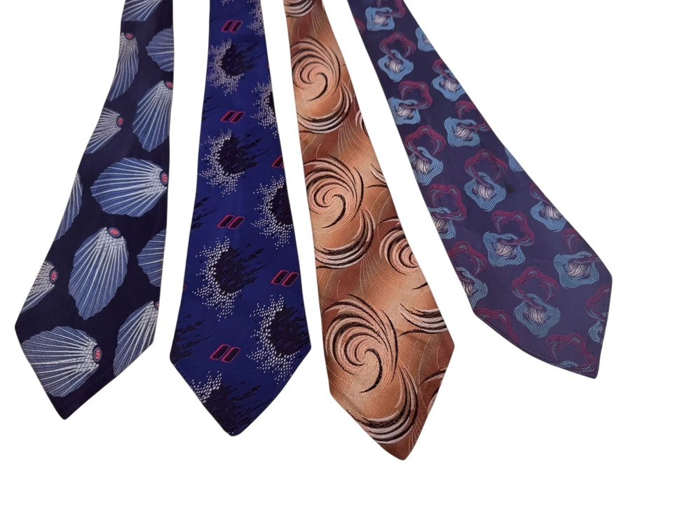 4 corbatas brocadas de seda de los años 30 • Corbata Art Deco vintage para hombre • Raro hallazgo inmobiliario Foto 1 de 4