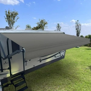 19FT (fabric 18'1") RV Awning Fabric Camper Vinyl Awning Replacement Shade Grey - Bild 1 von 6