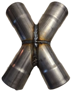 Jones Exhaust XP4 Aluminized Stamped X-Pipe 2.5 to 2.5 Dual Pipes - Picture 1 of 1