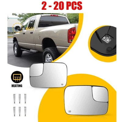 Espejo retrovisor de vidrio térmico derecho y derecho 2-20 piezas para camioneta RAM DODGE 1500 3500 2500 2005-2008 Foto 1 de 4