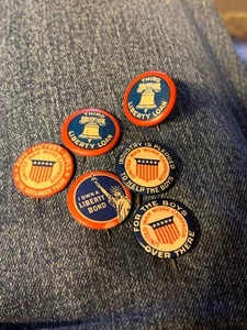 6 Liberty Loan WW1 United War Work Campaign For The Boys Over There Button Pin - Bild 1 von 12