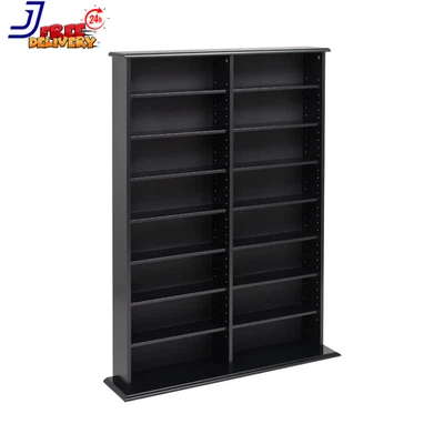 Prepac 51" Double CD DVD Wall Media Storage Rack in Black FREE SHIPPING - Image 1 of 4