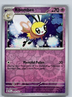 Ribombee 076/162 Reverse Holo Uncommon SV05: Temporal Forces NM - Image 1 of 2