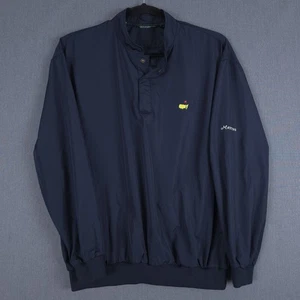 Masters Collection Golf Jacket Mens XL Navy Blue 1/4 Snap Windbreaker Pullover - Picture 1 of 10