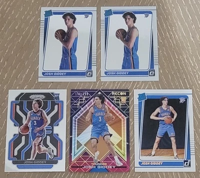 Josh Giddey RC LOT 2021-22 Panini Recon Bronze #150/299 + 2 Optic Rated Rookies - Image 1 of 4