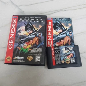 Batman Forever (Sega Genesis, 1995) Game and Case Tested Working, Label Damaged - Picture 1 of 3